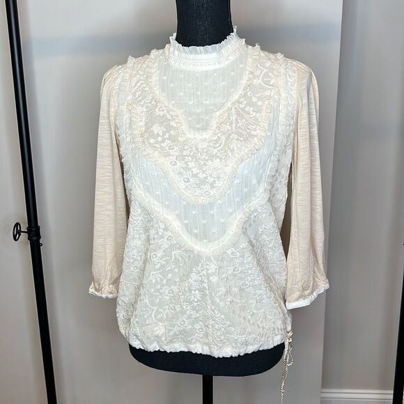 Anthropologie lace top. Size xs - Picture 1 of 6